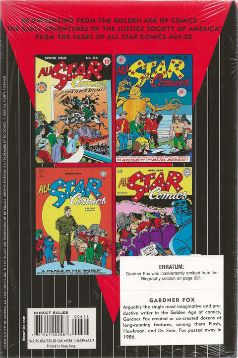 DC Archive Editions All Star Comics Vol.6 (Hard Cover - Factory Sealed)
