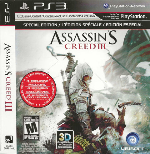 Assassin's Creed III - PS3 (In Case)