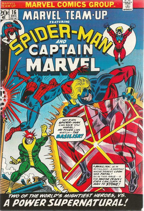 Comic book cover featuring Spider-Man and Captain Marvel with superhero action.