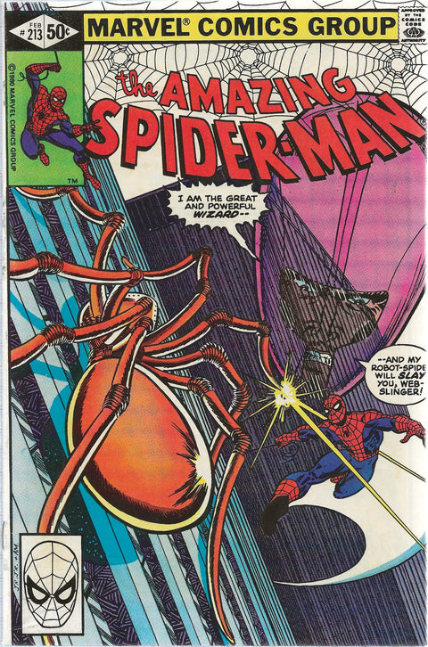 comic book cover of amazing spider-man 213