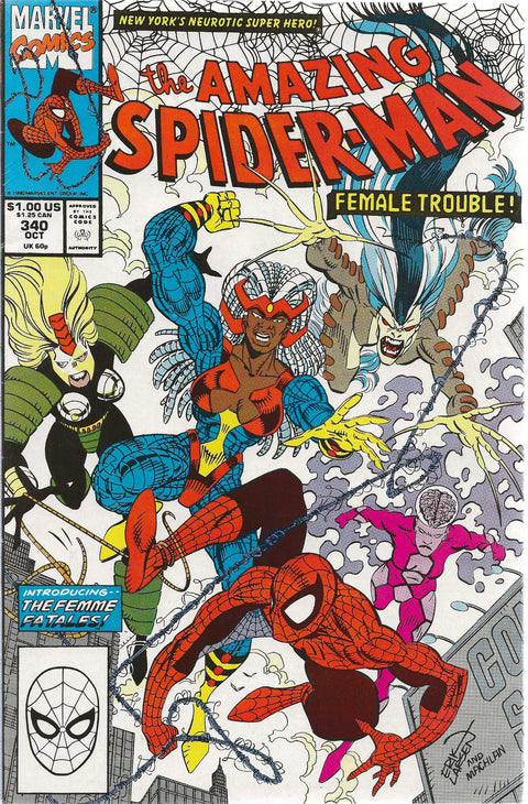 comic book cover of amazing spider-man 340