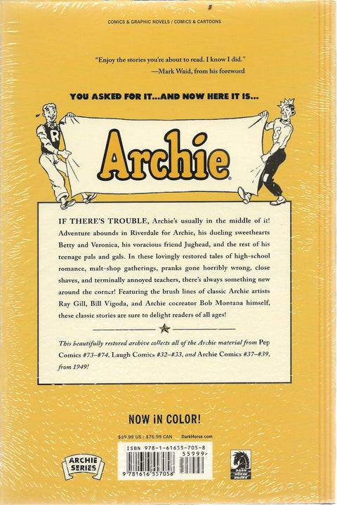 back cover of archie archive volume 12
