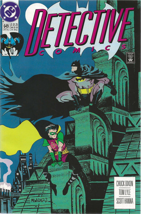 comic book cover of detective comics #649