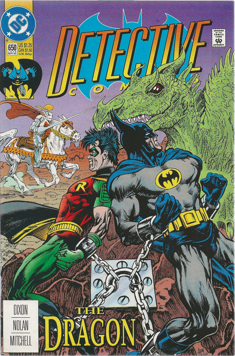 comic book cover of detective comics 650