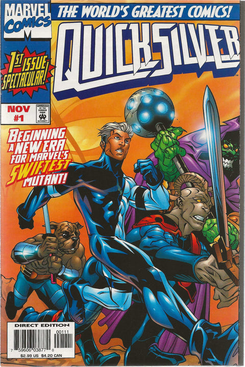 comic book with quicksilver on the cover