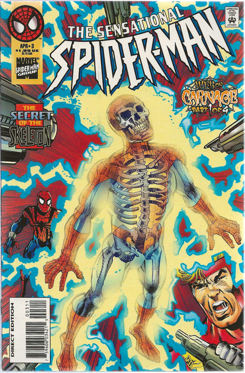 comic book cover of sensational spider man 3