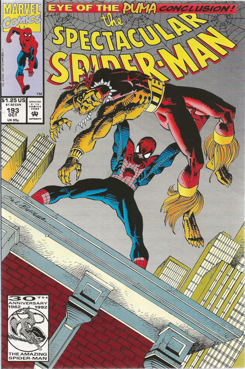 comic book cover of spectacular spider-man #193
