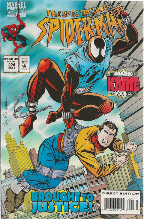 comic book cover of spectacular spider-man #224