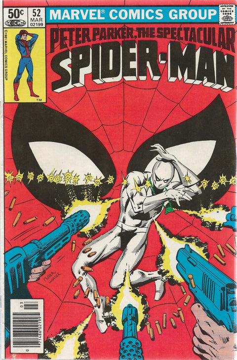 comic book cover of Spectacular Spider-Man #52