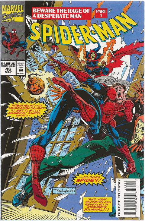 comic book cover of spider man 46