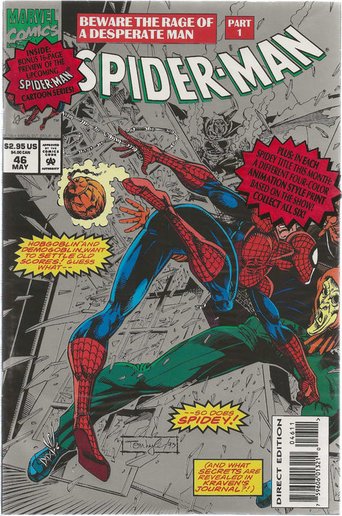 comic book cover of spider man 46 deluxe edition