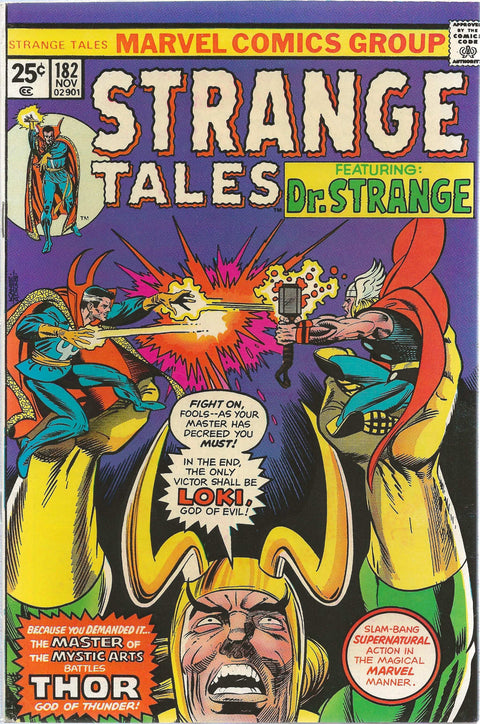 comic book cover of strange tales 182