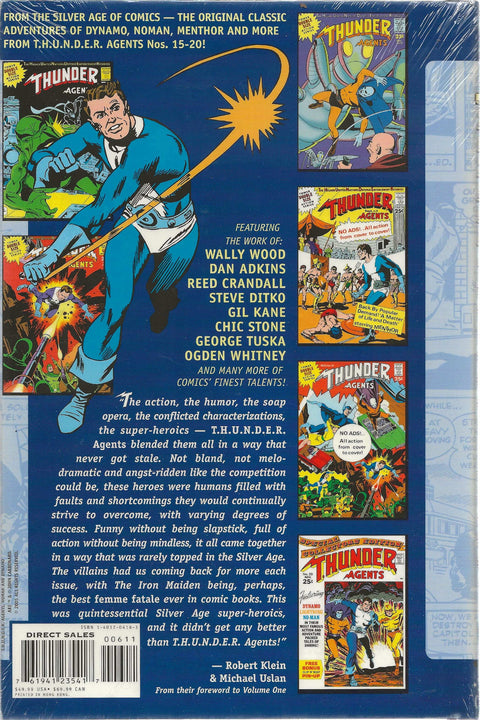 back cover of thunder agents archive volume 6