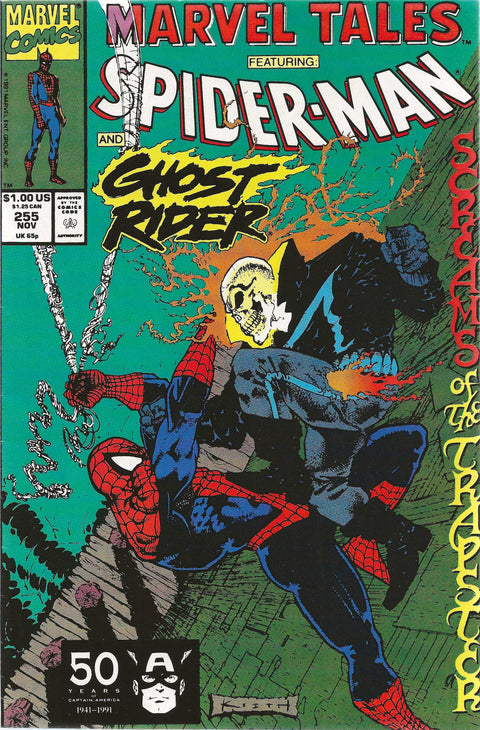 comic book with Spider-Man fighting Ghost Rider
