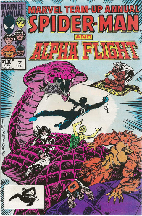 Comic book with Spider-Man and Alpha Flight