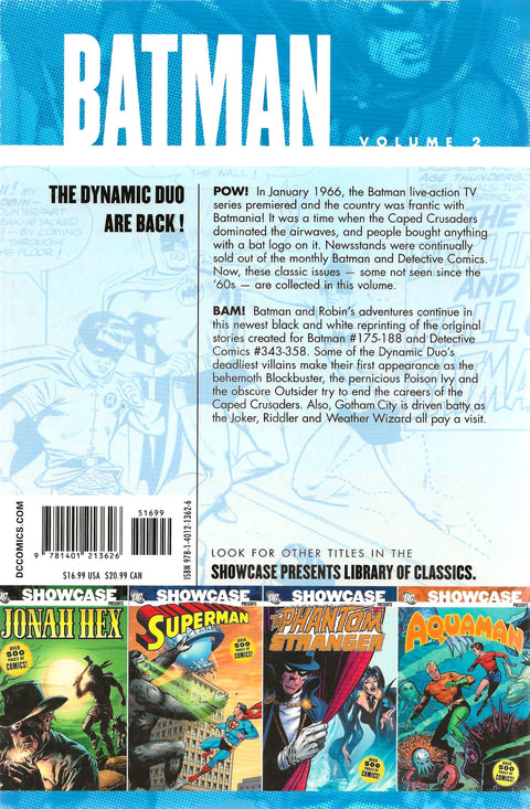 Batman comic book volume 2 back cover with text and other comic book covers displayed.