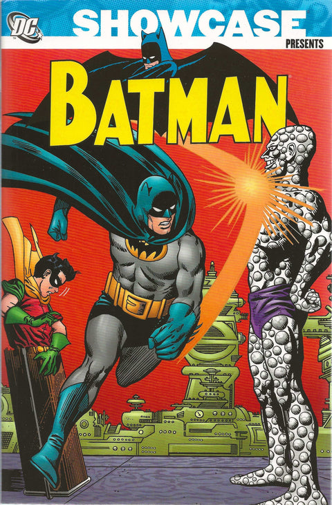 Comic book cover featuring Batman and Robin with a superhero and villain illustration.