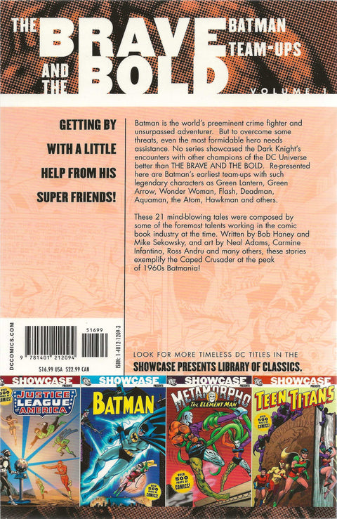 Comic book cover of 'The Brave and the Bold' with text and smaller images of other comic books.