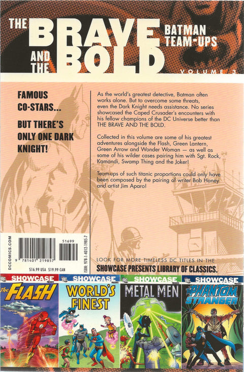 Comic book cover of 'The Brave and the Bold' featuring Batman team-ups with other DC characters.