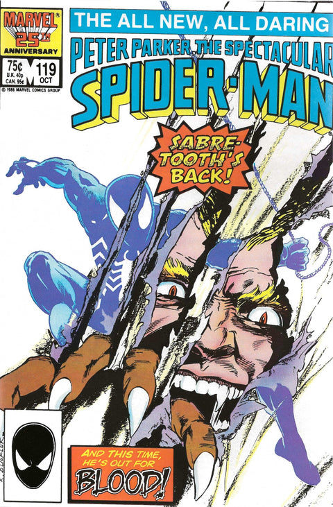 comic book cover of Spectacular Spider-Man 119