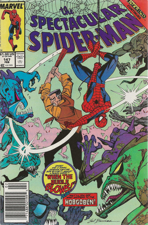 comic book cover of Spectacular Spider-Man 147