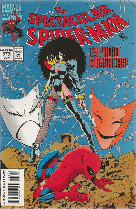 comic book cover of spectacular Spider-Man #213