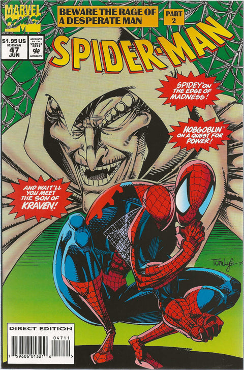 comic book cover of spider man 47