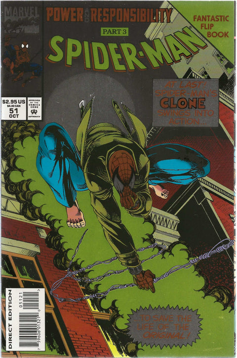 comic book cover of spider man 51