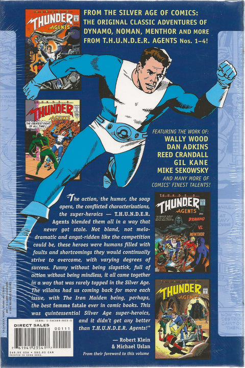 back cover of thunder agents archives volume 1