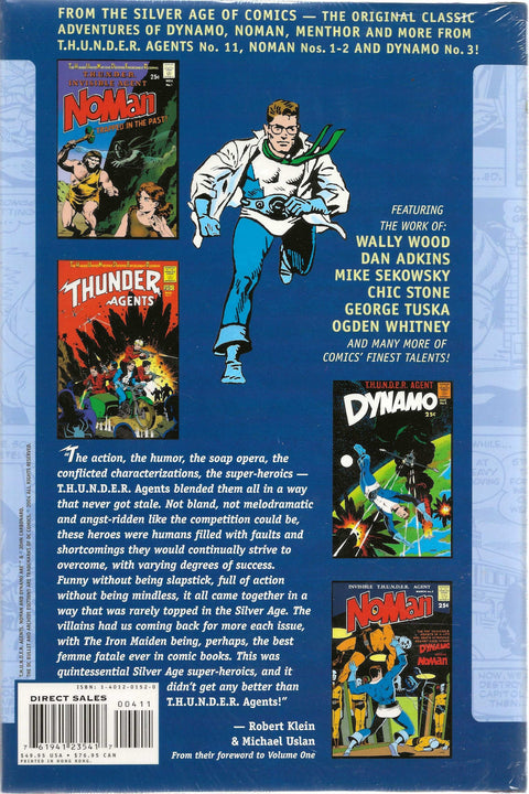 back cover of thunder agents archive volume 4