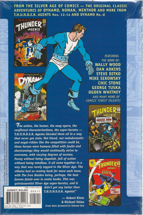 back cover of thunder agents archives volume 5